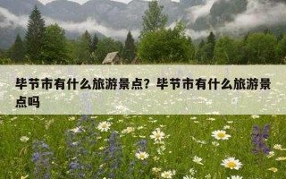 畢節市有什么旅游景點?畢節市有什么旅游景點嗎 畢節市有什么旅游景點?畢節市有什么旅游景點嗎