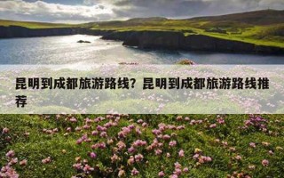 昆明到成都旅游路線？昆明到成都旅游路線推薦