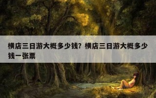 橫店三日游大概多少錢？橫店三日游大概多少錢一張票