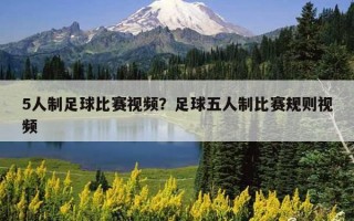 5人制足球比賽視頻？足球五人制比賽規則視頻