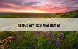 徒步川藏？徒步川藏線游記