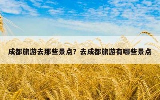 成都旅游去那些景點？去成都旅游有哪些景點