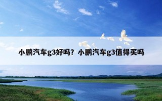 小鵬汽車g3好嗎？小鵬汽車g3值得買嗎