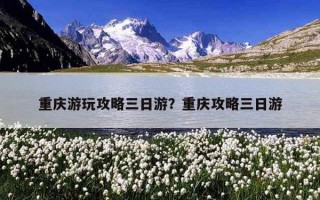 重慶游玩攻略三日游？重慶攻略三日游