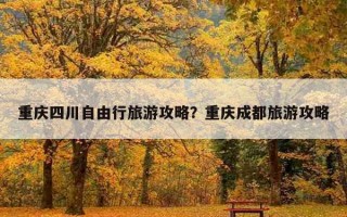 重慶四川自由行旅游攻略？重慶成都旅游攻略