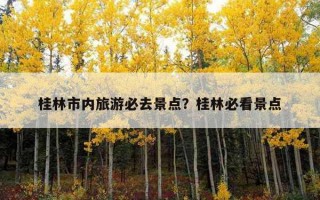 桂林市內旅游必去景點？桂林必看景點