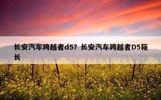長安汽車跨越者d5？長安汽車跨越者D5箱長