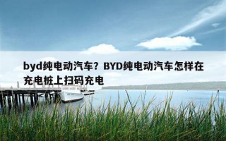 byd純電動汽車？BYD純電動汽車怎樣在充電樁上掃碼充電