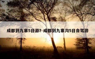 成都到九寨5日游？成都到九寨溝5日自駕游