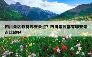 四川景區都有哪些景點？四川景區都有哪些景點比較好
