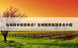 古城西安旅游景點？古城西安旅游景點介紹