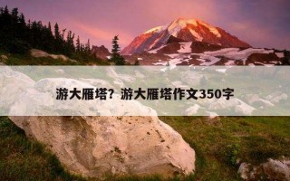 游大雁塔？游大雁塔作文350字