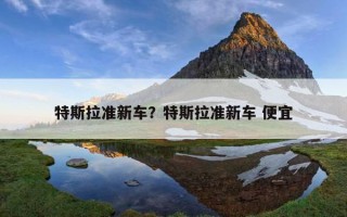 特斯拉準新車？特斯拉準新車 便宜