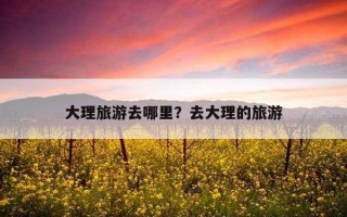 大理旅游去哪里?去大理的旅游 大理旅游去哪里?去大理的旅游