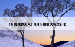 8月份成都天氣？8月份成都天氣統計表