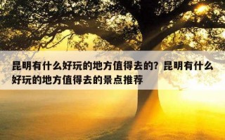 昆明有什么好玩的地方值得去的？昆明有什么好玩的地方值得去的景點推薦
