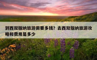 到西雙版納旅游需要多錢？去西雙版納旅游攻略和費用是多少
