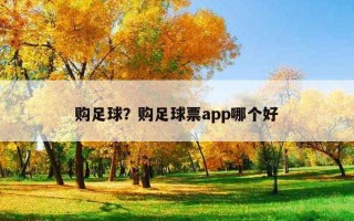 購足球？購足球票app哪個好