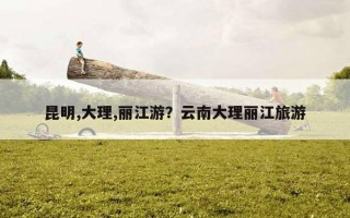 昆明,大理,麗江游？云南大理麗江旅游