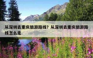 從深圳去重慶旅游路線？從深圳去重慶旅游路線怎么走