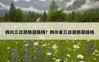 四川三日游旅游路線？四川省三日游旅游路線