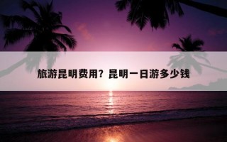 旅游昆明費用？昆明一日游多少錢