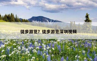 徒步游覽？徒步游覽深圳視頻
