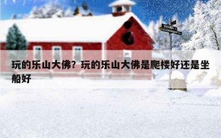 玩的樂山大佛？玩的樂山大佛是爬樓好還是坐船好