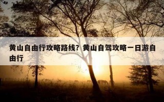 黃山自由行攻略路線？黃山自駕攻略一日游自由行