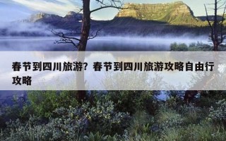 春節到四川旅游？春節到四川旅游攻略自由行攻略