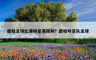 鹿晗足球比賽明星賽視頻？鹿晗明星隊足球