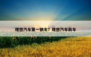 理想汽車第一輛車？理想汽車新車