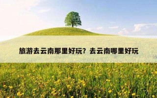 旅游去云南那里好玩？去云南哪里好玩