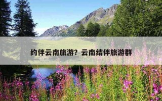 約伴云南旅游？云南結伴旅游群