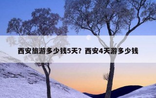 西安旅游多少錢5天？西安4天游多少錢