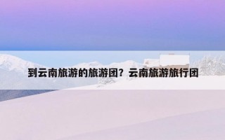 到云南旅游的旅游團？云南旅游旅行團