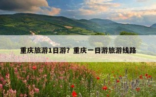 重慶旅游1日游？重慶一日游旅游線路