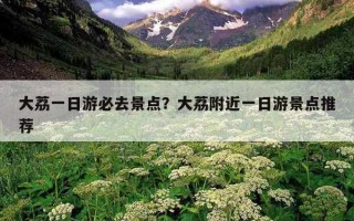 大荔一日游必去景點？大荔附近一日游景點推薦
