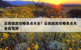云南旅游攻略景點大全？云南旅游攻略景點大全自駕游