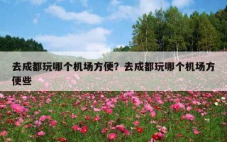 去成都玩哪個機場方便？去成都玩哪個機場方便些