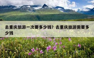 去重慶旅游一次要多少錢？去重慶旅游需要多少錢