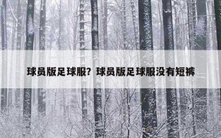 球員版足球服？球員版足球服沒有短褲