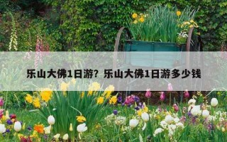 樂山大佛1日游？樂山大佛1日游多少錢