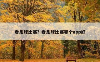 看足球比賽？看足球比賽哪個app好
