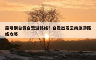 昆明到自貢自駕游路線？自貢出發云南旅游路線攻略
