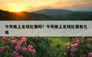 今天晚上足球比賽嗎？今天晚上足球比賽有幾場