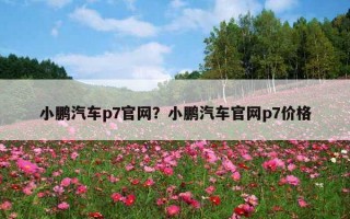 小鵬汽車p7官網？小鵬汽車官網p7價格