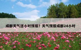 成都天氣逐小時預報？天氣預報成都24小時