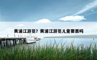 黃浦江游覽？黃浦江游覽兒童要票嗎