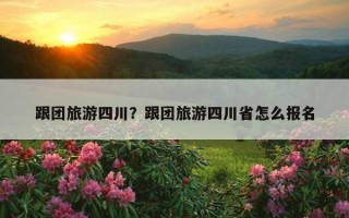 跟團旅游四川？跟團旅游四川省怎么報名